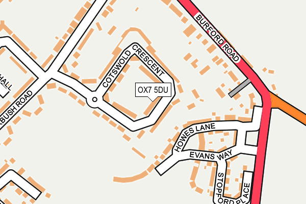 OX7 5DU map - OS OpenMap – Local (Ordnance Survey)