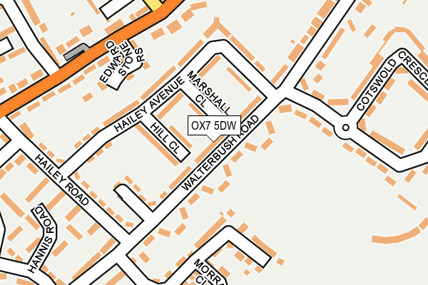 OX7 5DW map - OS OpenMap – Local (Ordnance Survey)