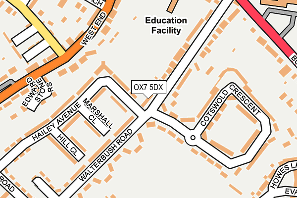 OX7 5DX map - OS OpenMap – Local (Ordnance Survey)