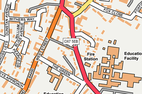 OX7 5EB map - OS OpenMap – Local (Ordnance Survey)