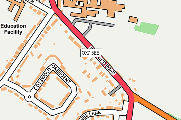 OX7 5EE map - OS OpenMap – Local (Ordnance Survey)