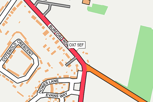 OX7 5EF map - OS OpenMap – Local (Ordnance Survey)