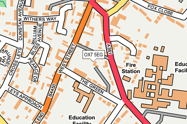 OX7 5EG map - OS OpenMap – Local (Ordnance Survey)