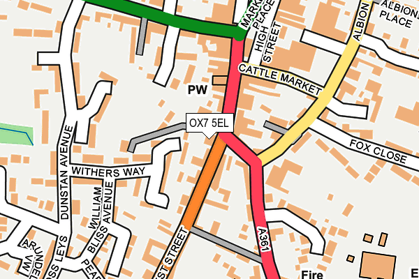 OX7 5EL map - OS OpenMap – Local (Ordnance Survey)