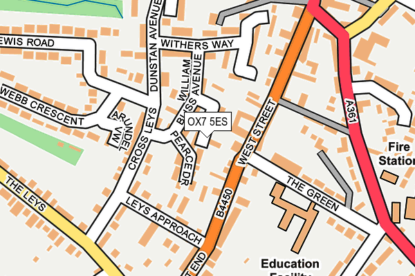 OX7 5ES map - OS OpenMap – Local (Ordnance Survey)