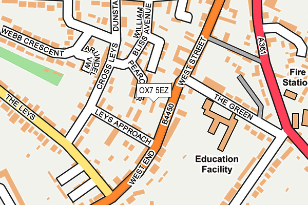 OX7 5EZ map - OS OpenMap – Local (Ordnance Survey)