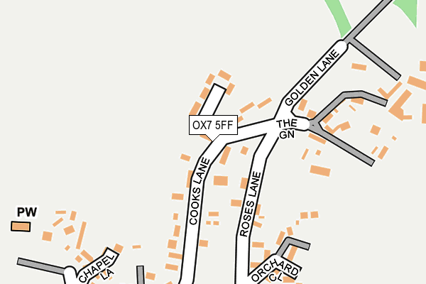 OX7 5FF map - OS OpenMap – Local (Ordnance Survey)