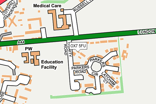 OX7 5FU map - OS OpenMap – Local (Ordnance Survey)