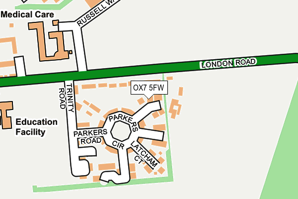 OX7 5FW map - OS OpenMap – Local (Ordnance Survey)