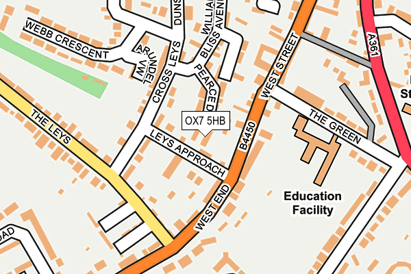 OX7 5HB map - OS OpenMap – Local (Ordnance Survey)