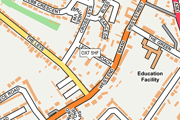 OX7 5HF map - OS OpenMap – Local (Ordnance Survey)