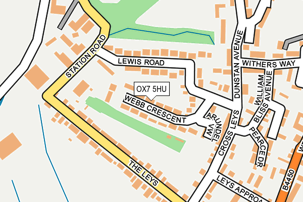 OX7 5HU map - OS OpenMap – Local (Ordnance Survey)