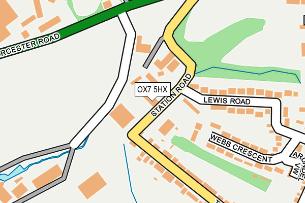 OX7 5HX map - OS OpenMap – Local (Ordnance Survey)