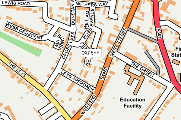 OX7 5HY map - OS OpenMap – Local (Ordnance Survey)