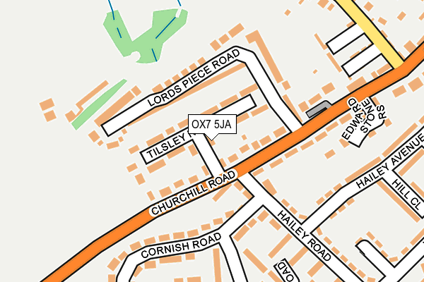 OX7 5JA map - OS OpenMap – Local (Ordnance Survey)