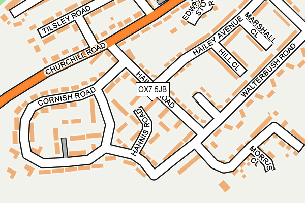 OX7 5JB map - OS OpenMap – Local (Ordnance Survey)