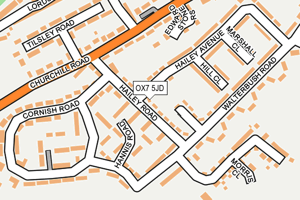 OX7 5JD map - OS OpenMap – Local (Ordnance Survey)