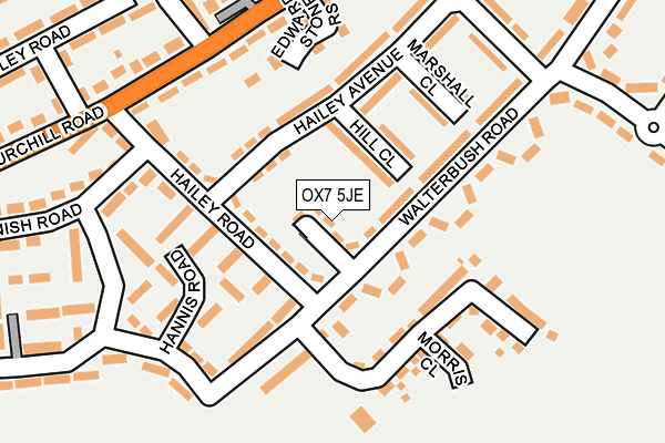 OX7 5JE map - OS OpenMap – Local (Ordnance Survey)