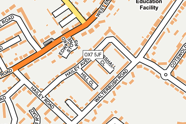 OX7 5JF map - OS OpenMap – Local (Ordnance Survey)