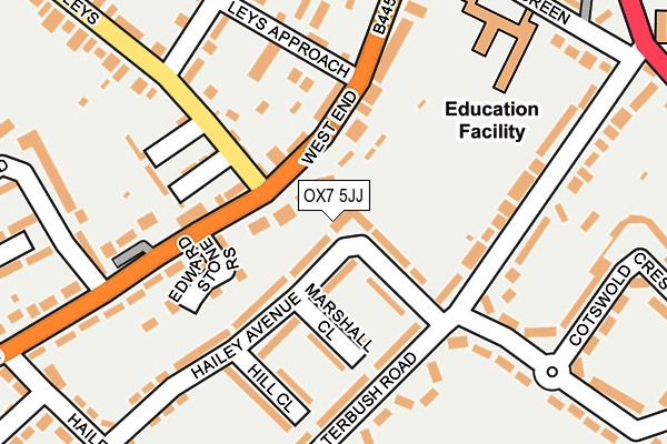 OX7 5JJ map - OS OpenMap – Local (Ordnance Survey)