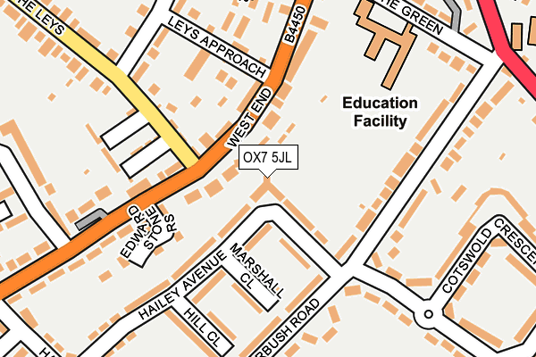 OX7 5JL map - OS OpenMap – Local (Ordnance Survey)