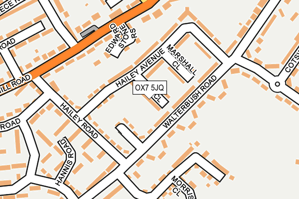 OX7 5JQ map - OS OpenMap – Local (Ordnance Survey)