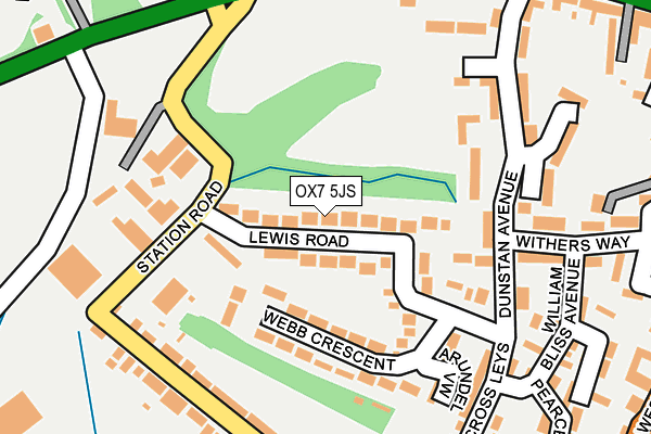 OX7 5JS map - OS OpenMap – Local (Ordnance Survey)