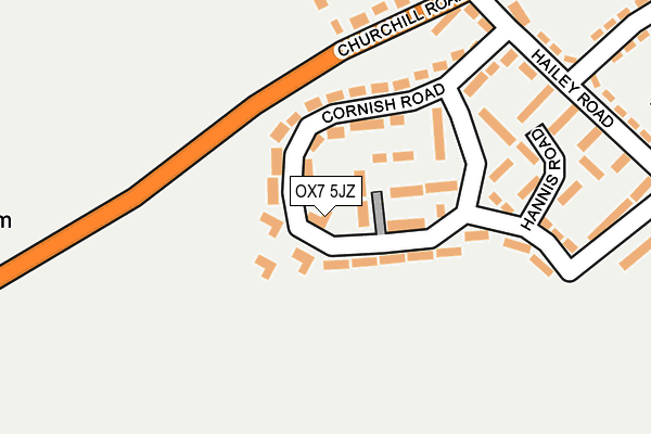 OX7 5JZ map - OS OpenMap – Local (Ordnance Survey)