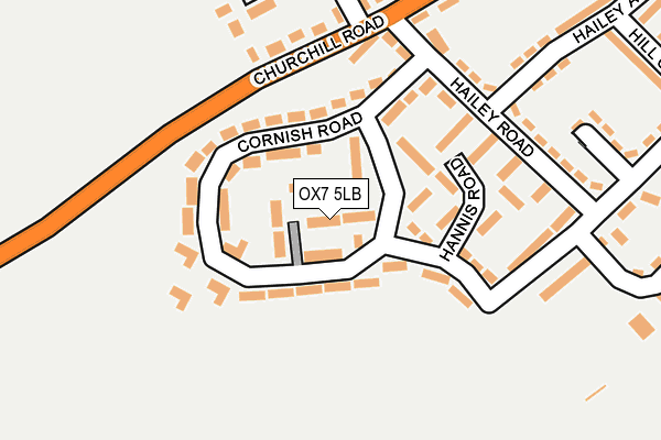 OX7 5LB map - OS OpenMap – Local (Ordnance Survey)
