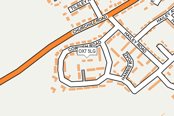 OX7 5LG map - OS OpenMap – Local (Ordnance Survey)