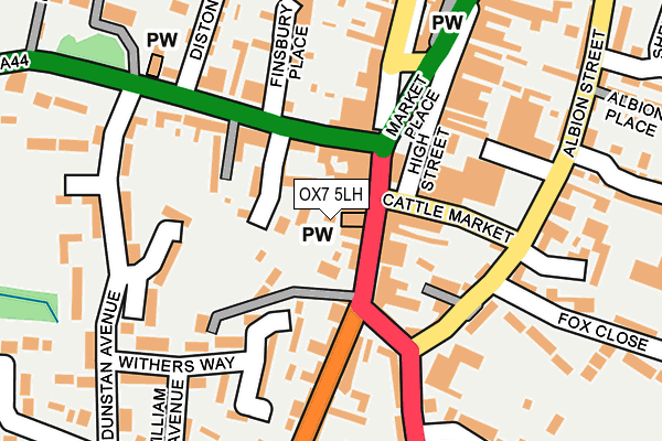 OX7 5LH map - OS OpenMap – Local (Ordnance Survey)