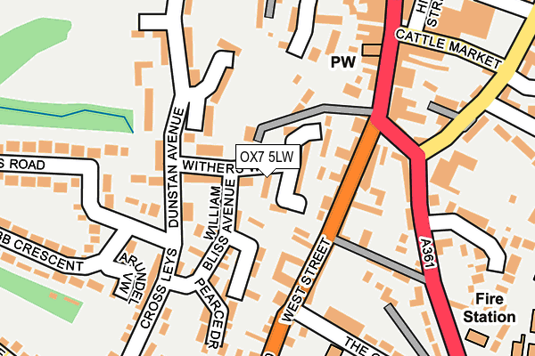 OX7 5LW map - OS OpenMap – Local (Ordnance Survey)