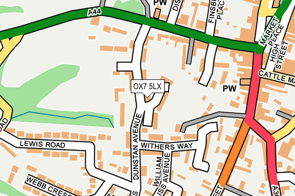 OX7 5LX map - OS OpenMap – Local (Ordnance Survey)