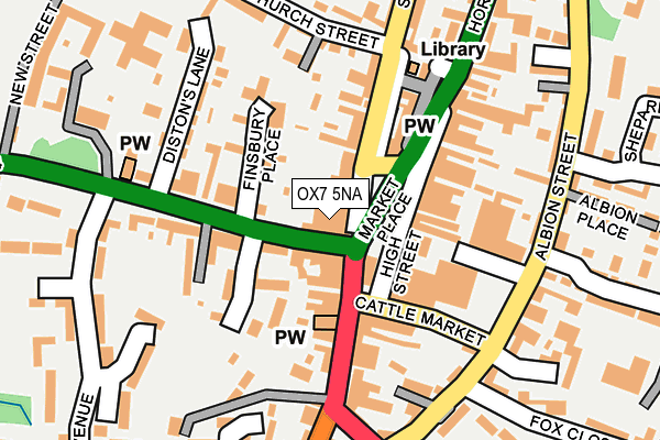 OX7 5NA map - OS OpenMap – Local (Ordnance Survey)