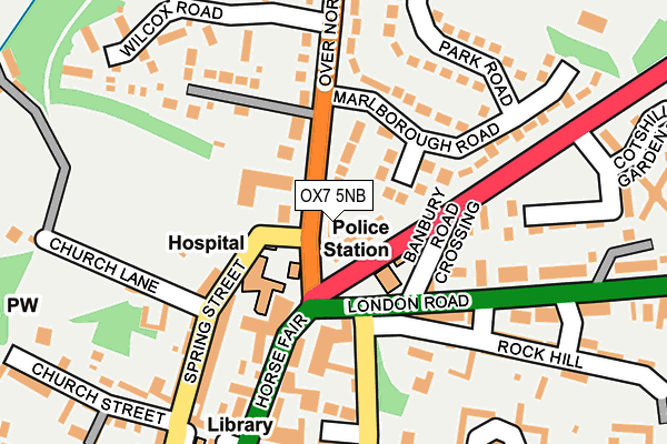 OX7 5NB map - OS OpenMap – Local (Ordnance Survey)