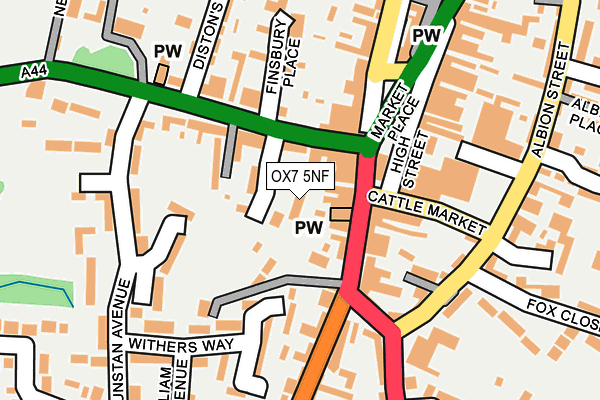 OX7 5NF map - OS OpenMap – Local (Ordnance Survey)