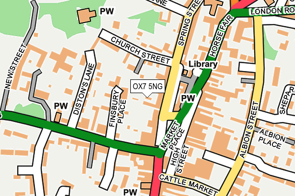 OX7 5NG map - OS OpenMap – Local (Ordnance Survey)