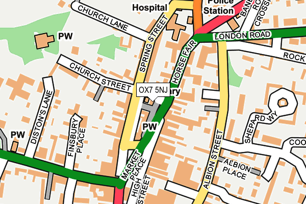 OX7 5NJ map - OS OpenMap – Local (Ordnance Survey)