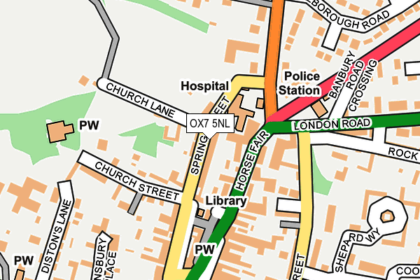 OX7 5NL map - OS OpenMap – Local (Ordnance Survey)