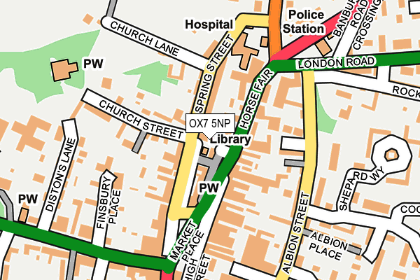 OX7 5NP map - OS OpenMap – Local (Ordnance Survey)