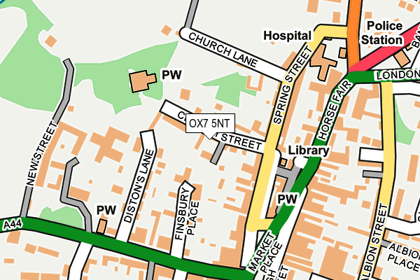 OX7 5NT map - OS OpenMap – Local (Ordnance Survey)