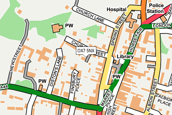 OX7 5NX map - OS OpenMap – Local (Ordnance Survey)