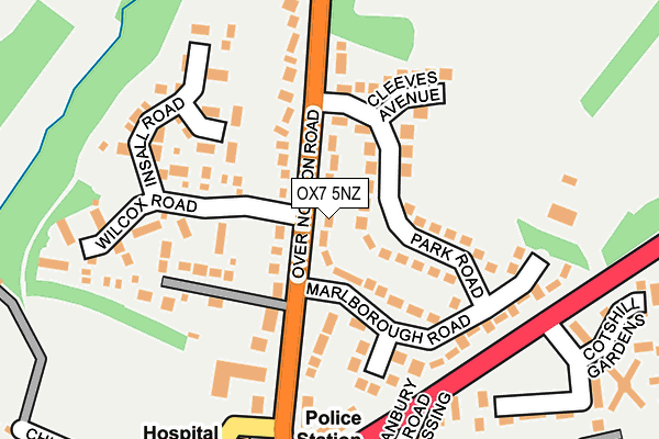 OX7 5NZ map - OS OpenMap – Local (Ordnance Survey)