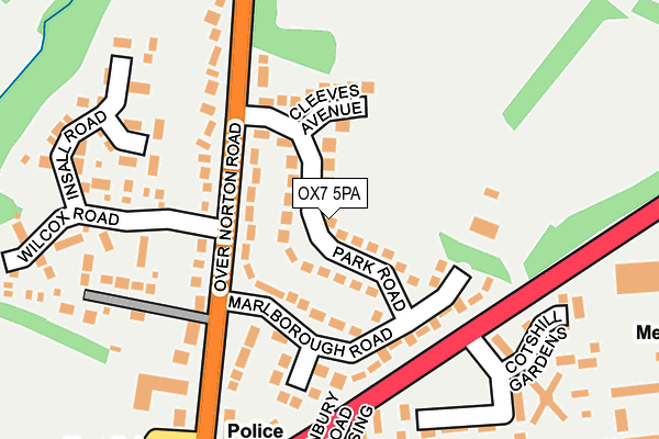 OX7 5PA map - OS OpenMap – Local (Ordnance Survey)