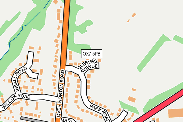 OX7 5PB map - OS OpenMap – Local (Ordnance Survey)