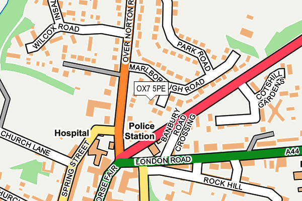 OX7 5PE map - OS OpenMap – Local (Ordnance Survey)