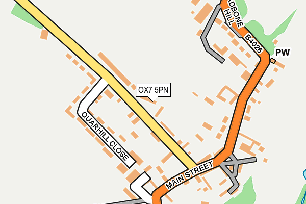 OX7 5PN map - OS OpenMap – Local (Ordnance Survey)