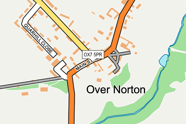 OX7 5PR map - OS OpenMap – Local (Ordnance Survey)