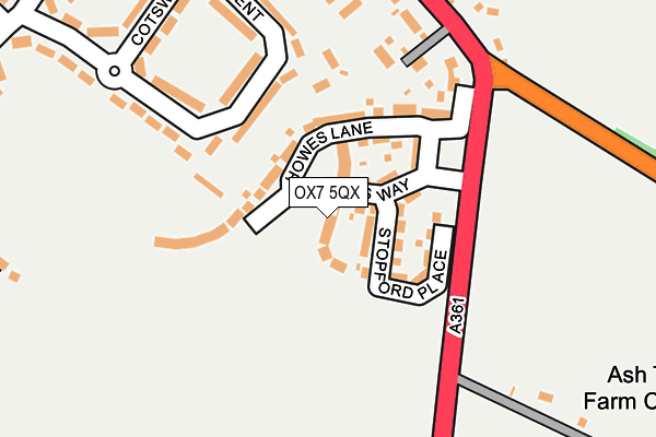 OX7 5QX map - OS OpenMap – Local (Ordnance Survey)