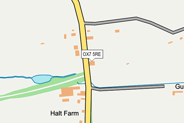 OX7 5RE map - OS OpenMap – Local (Ordnance Survey)